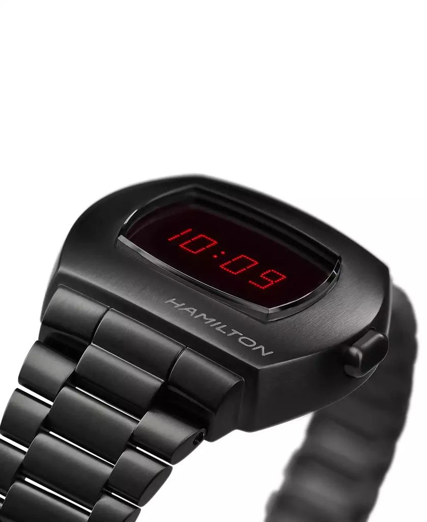 Hamilton Men's Swiss Digital American Classic PSR Digital Quartz Black PVD Stainless Steel Bracelet Watch 35x41mm 3