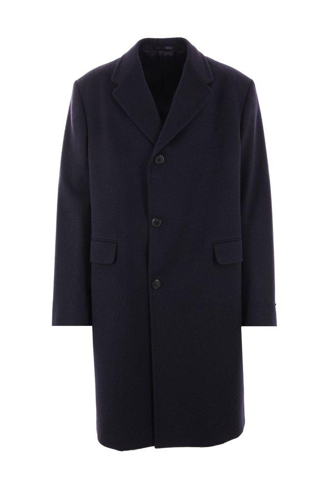 Prada Prada Single-Breasted Straight Hem Coat