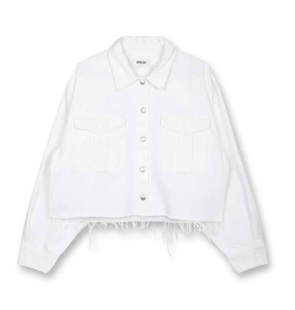 AGOLDE Nyx Denim Shirt In Flour 4