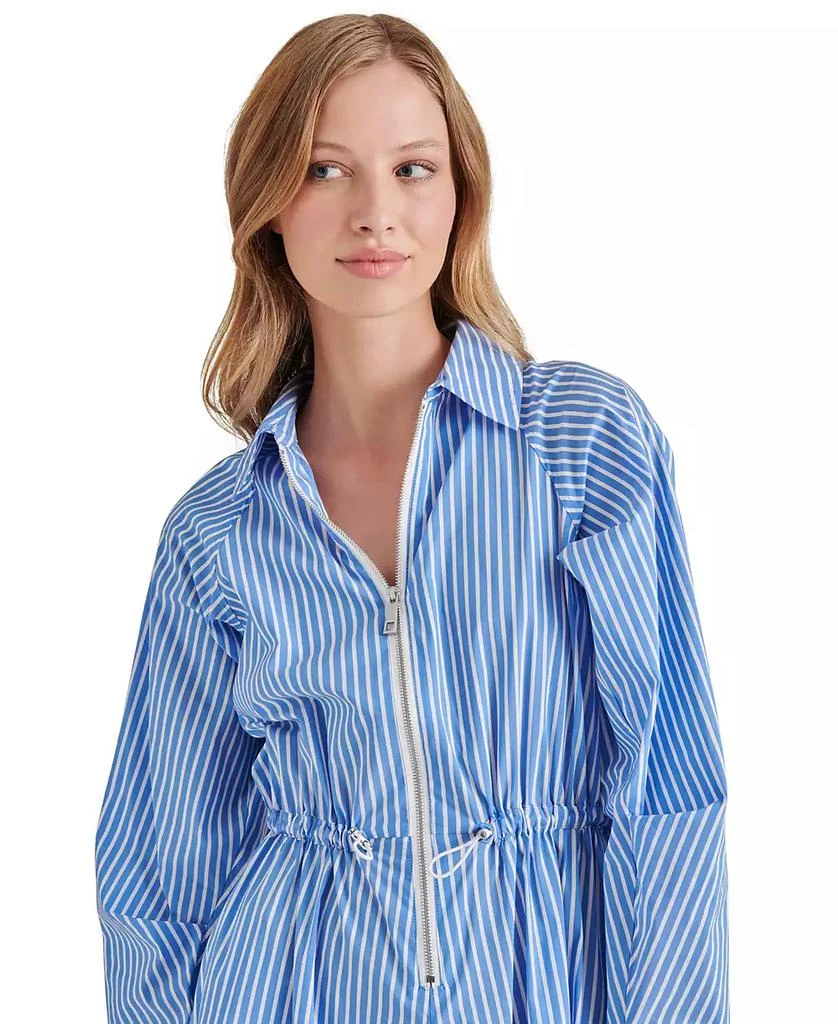 Steve Madden Women's Aledo Striped Zip Front Dress 6