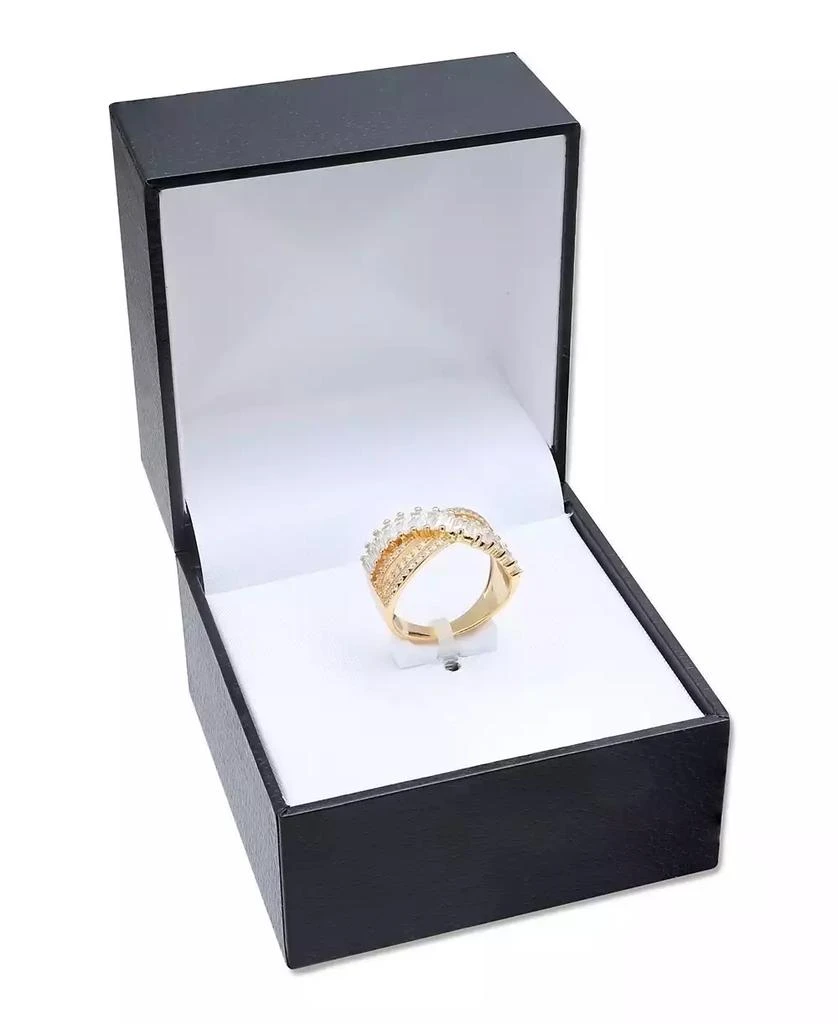 Giani Bernini Cubic Zirconia Triple Row Baguette
Pave Crossover Ring (3 ct. t.w.) in Sterling Silver or 18K Gold over Sterling Silver 5