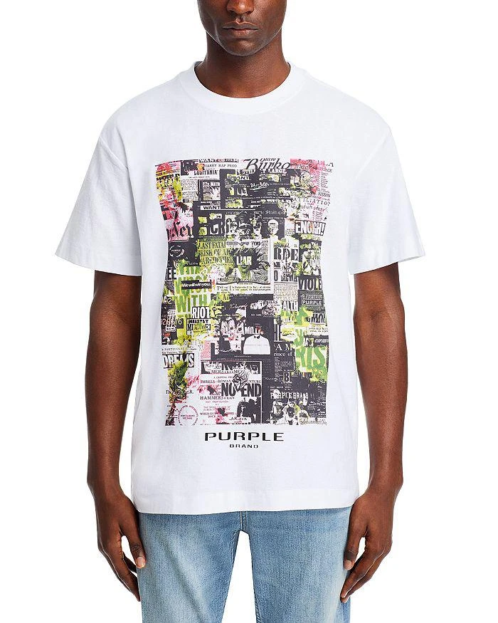 Purple Brand Textured Graphic Tee 3