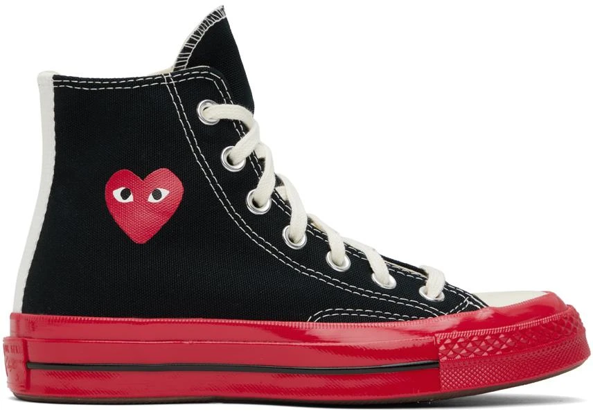 Comme des Garcons Black & Red Converse Edition PLAY Chuck 70 High-Top Sneakers 1