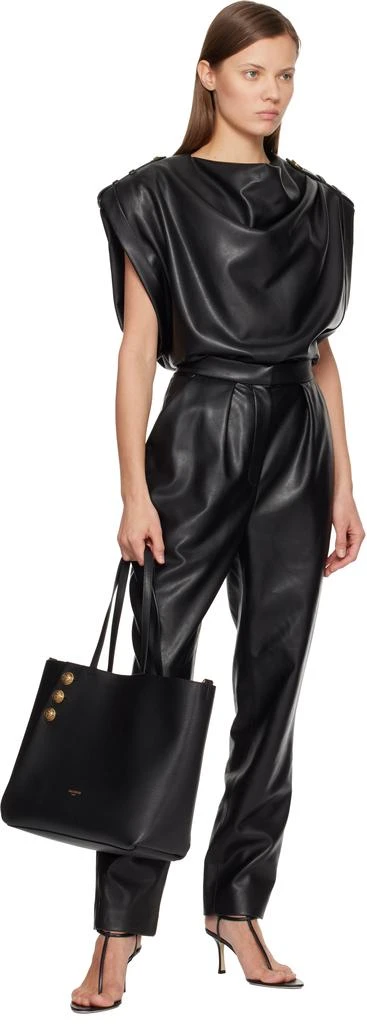 Balmain Black Emblème Shopping Tote 4