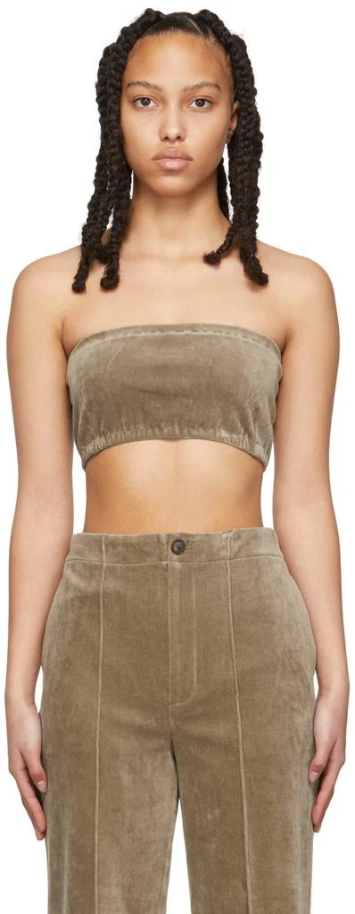 AURALEE Taupe Velour Bandeau 1