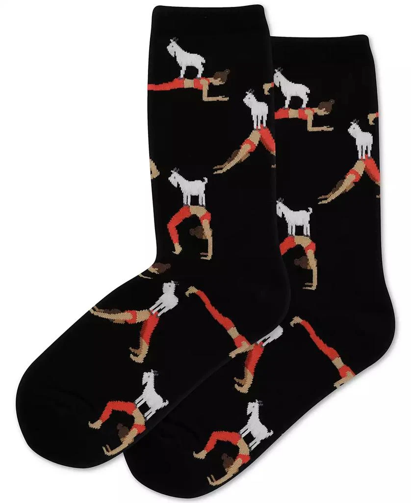 Hot Sox Women's Goat Yoga Crew Socks 1