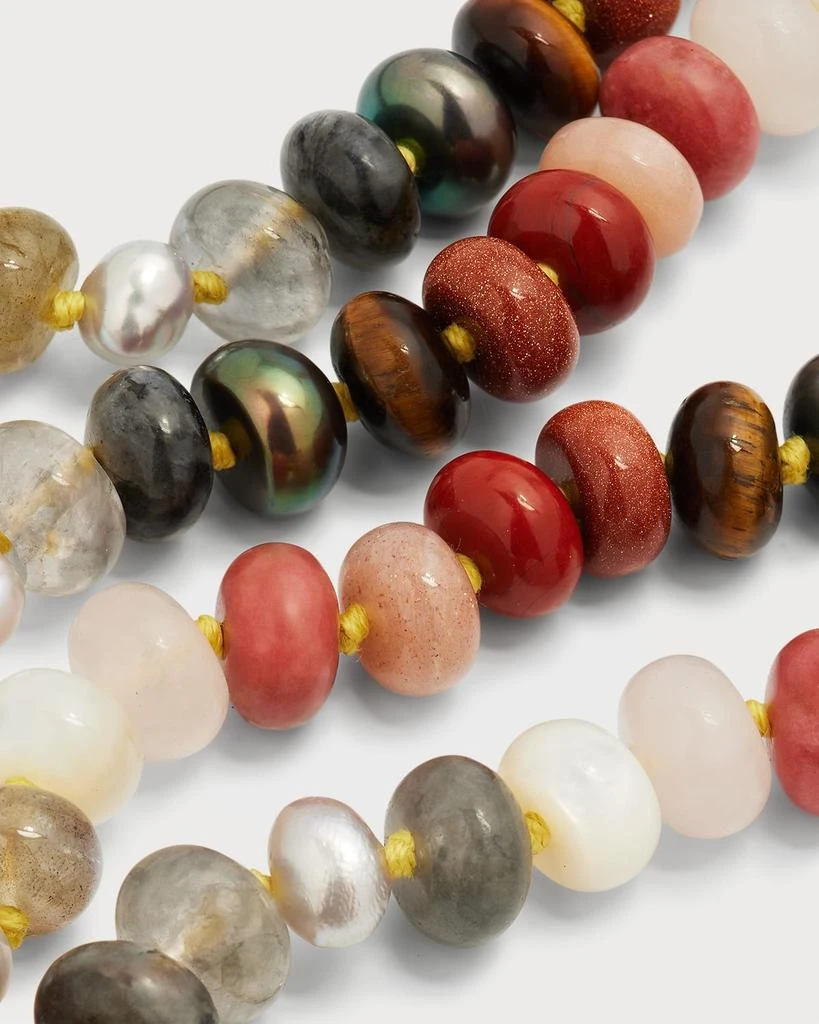 Harwell Godfrey 18K Yellow Gold 32" Stone Foundation Hex Bead Necklace 4