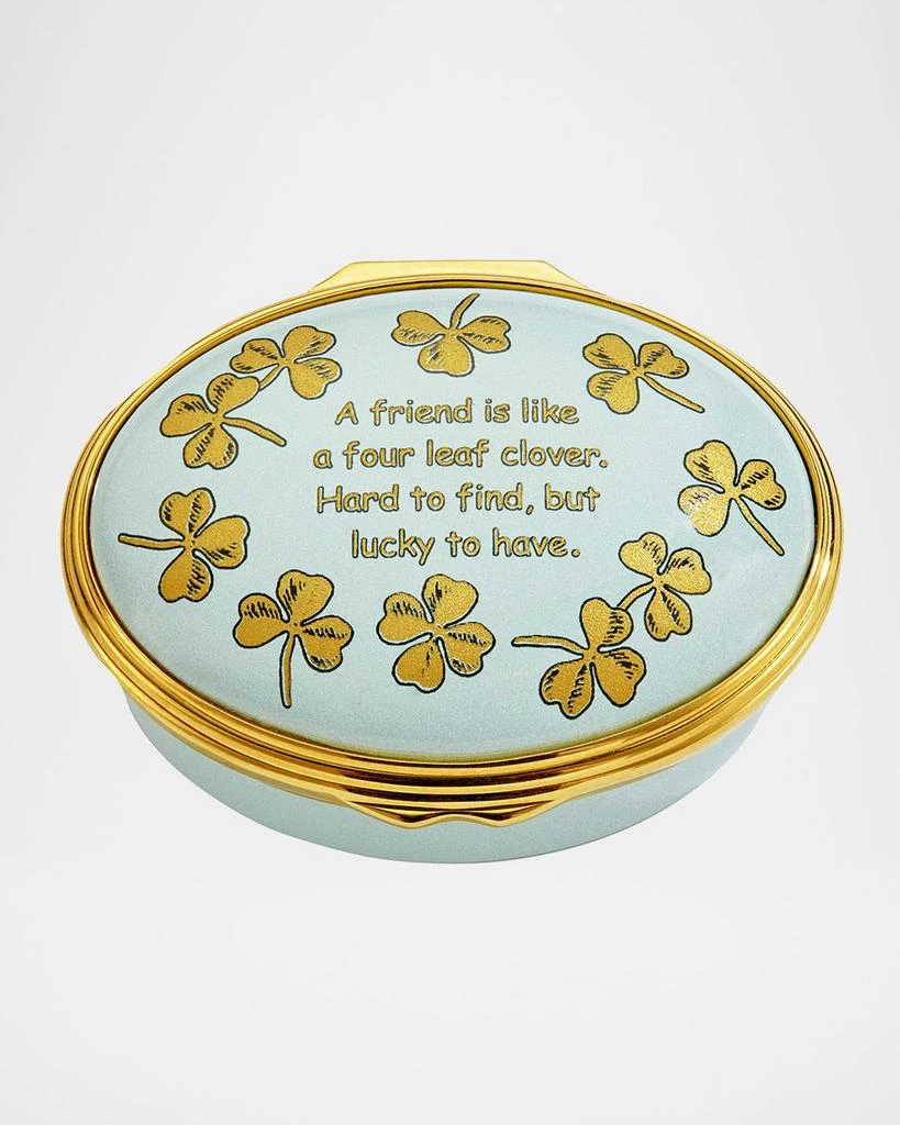 Halcyon Days Four Leaf Clover Enamel Box 1