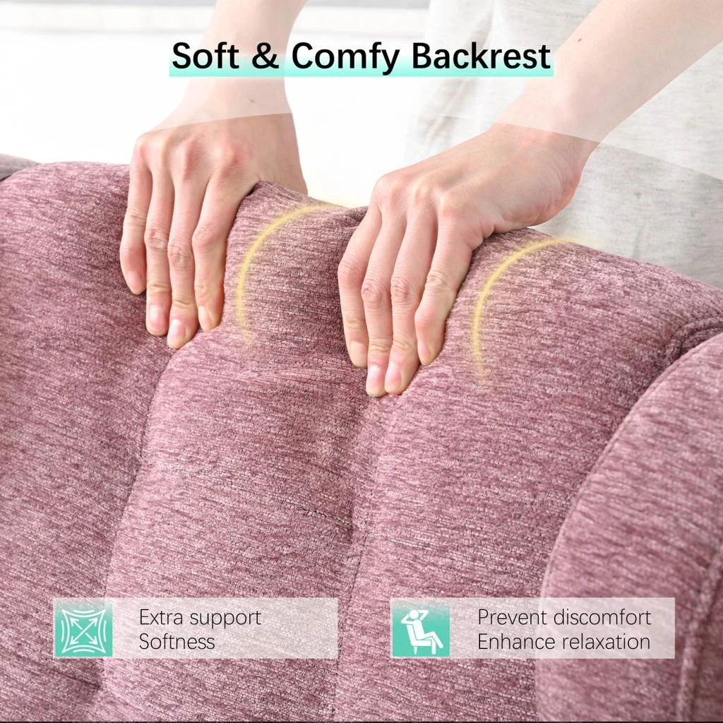 Streamdale Furniture Streamdale Modern Chenille Accent Lounge Chair w/ Throw Pillow (Purple) 2