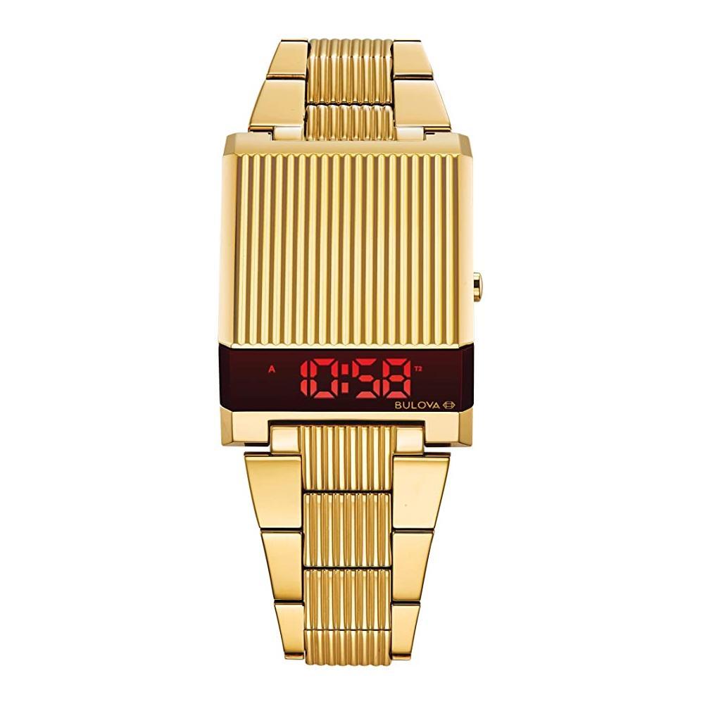 Bulova Computron Digital Gold-Tone Mens Watch