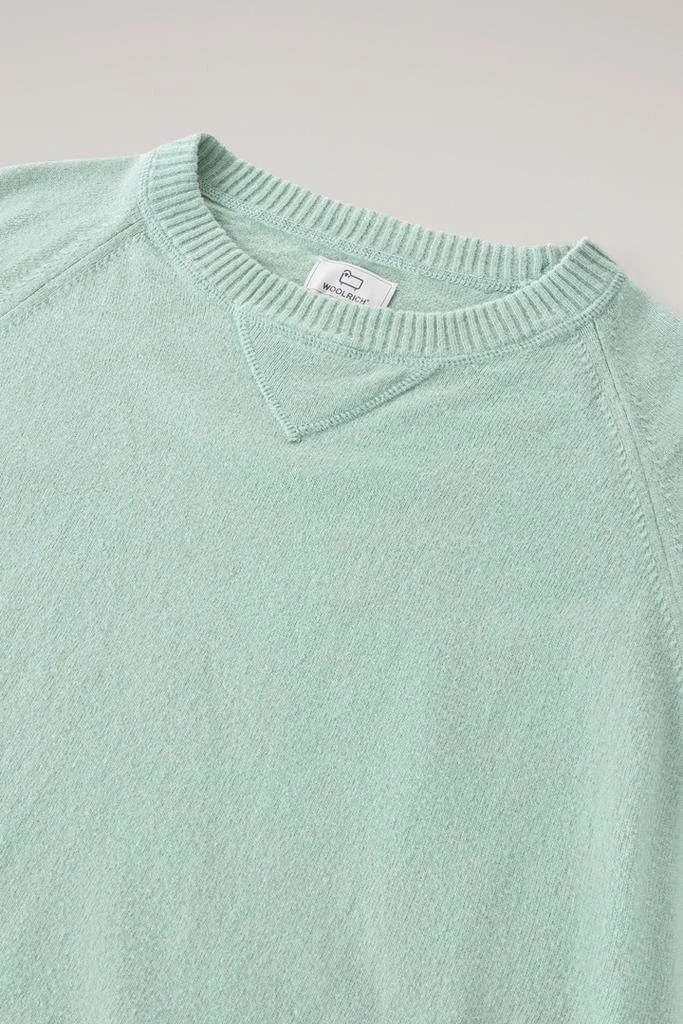 Woolrich Crewneck Sweater in Wool Blend - Women - Green 2
