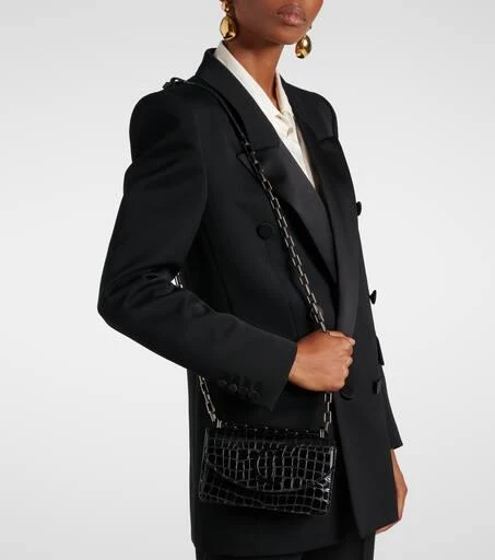 Christian Louboutin Loubi54 croc-effect leather shoulder bag 7