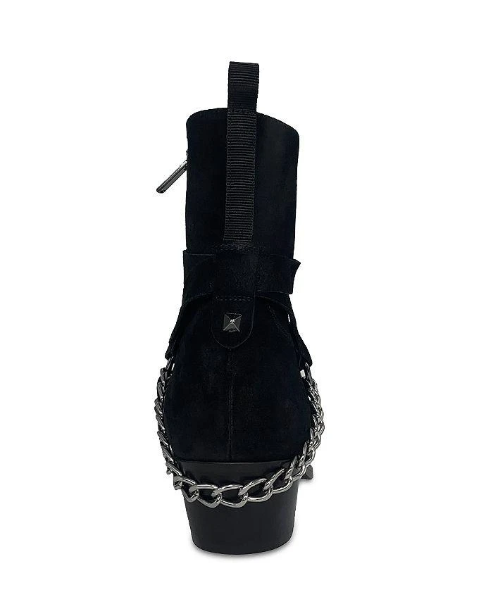 KARL LAGERFELD PARIS Men's Studded Suede Motorcycle Boots 3