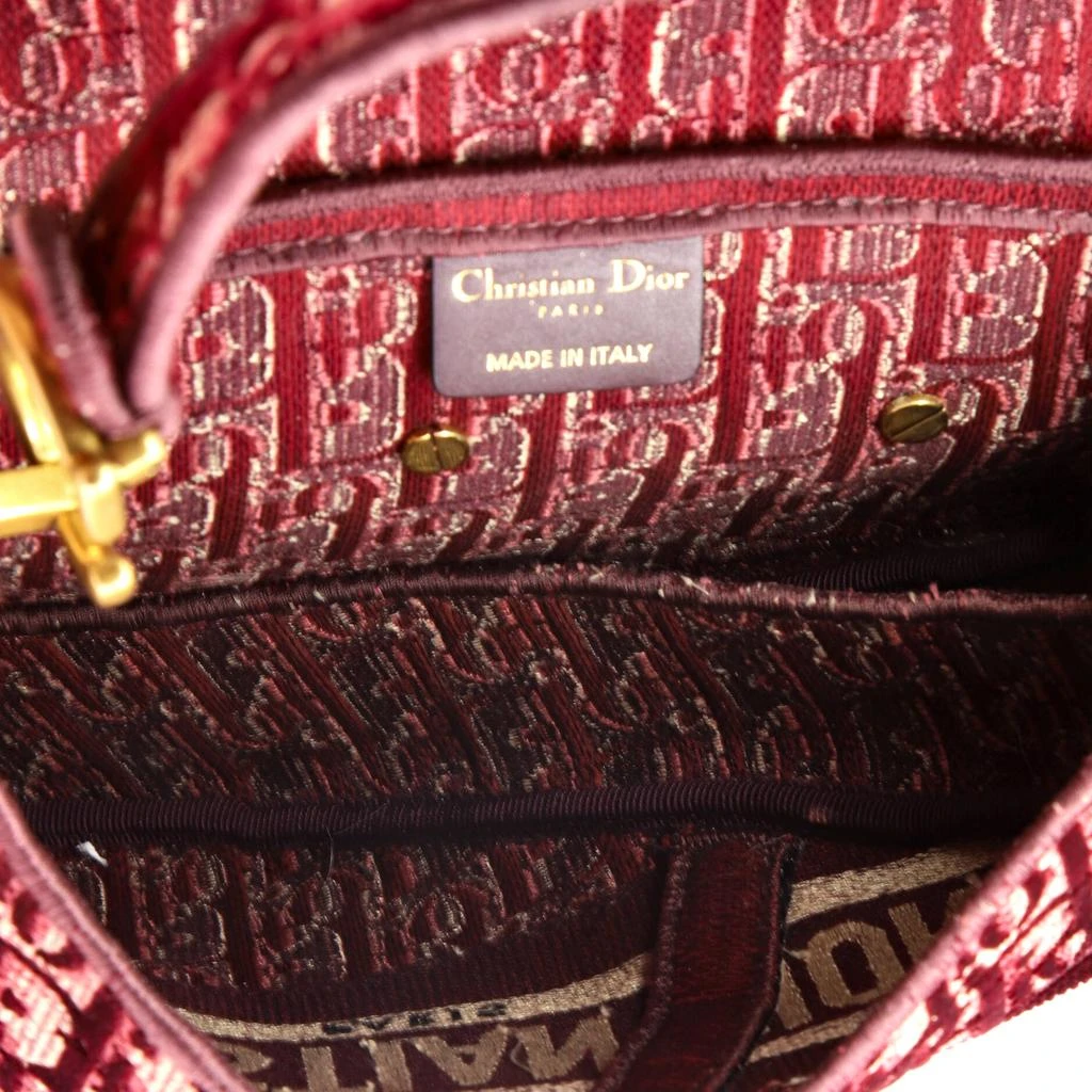 Dior Saddle Handbag Logo Embroidered Oblique Canvas Medium 5