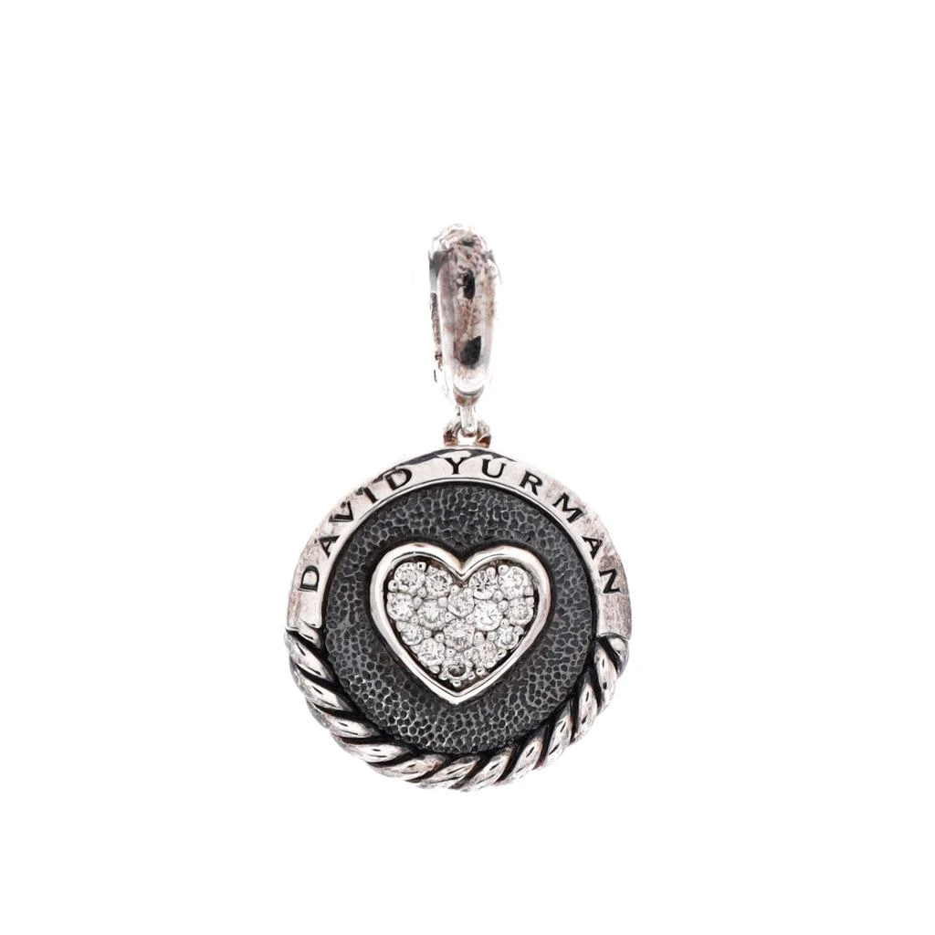 David Yurman Heart Circle Pendant Pendant 
Charms Sterling Silver with Diamonds