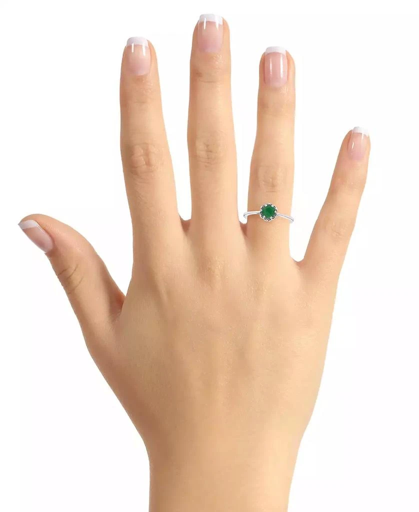 Macy's Emerald Six Prong Solitaire Ring (5/8 ct. t.w.) in Sterling Silver (Also in Ruby & Sapphire) 2