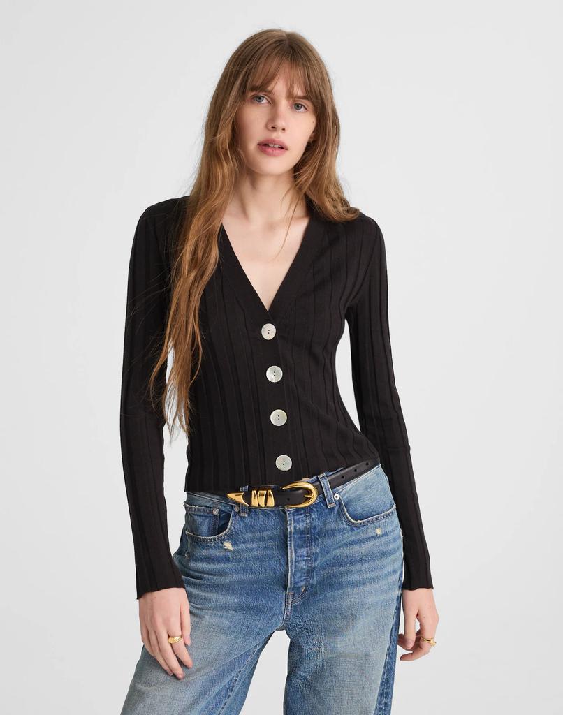 Madewell Ribbed V-Neck Cardigan