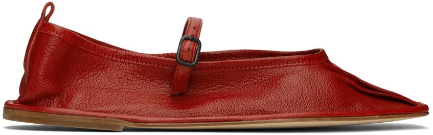 Hereu Red Dansa Supple Shiny Ballerina Flats 1