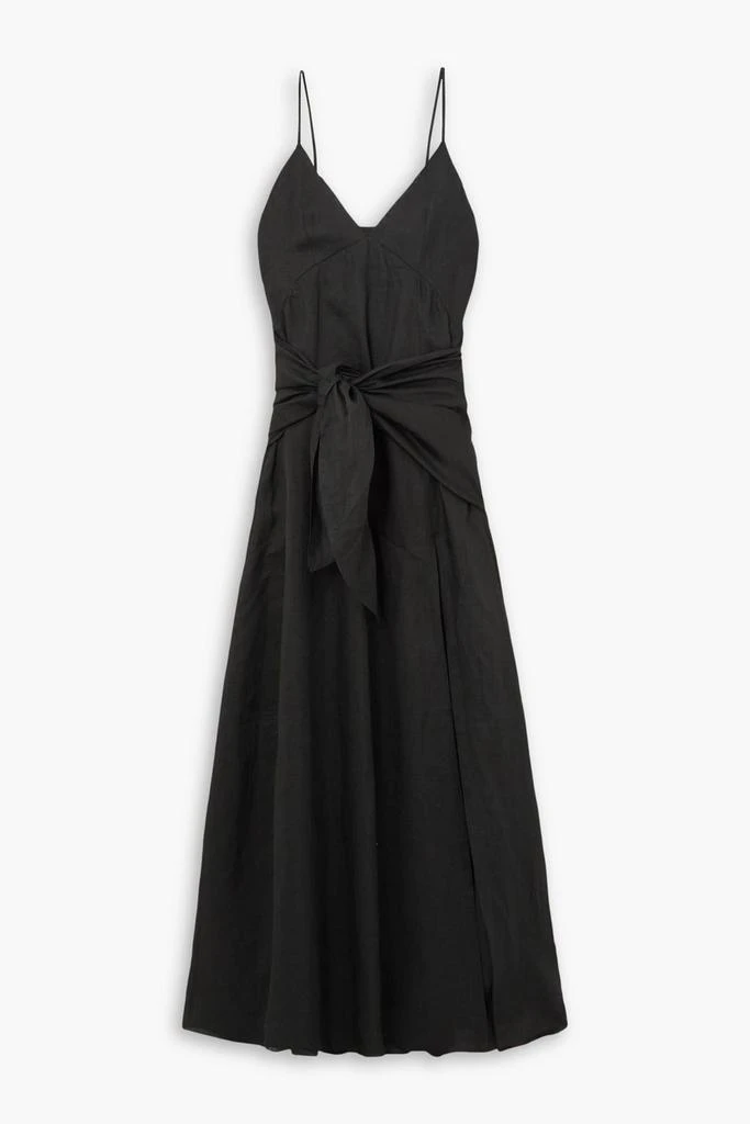 CORTANA Juliana tie-front ramie maxi dress 1