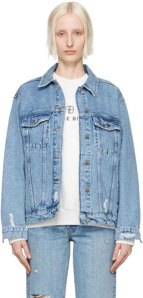 ANINE BING Blue Rory Denim Jacket 1