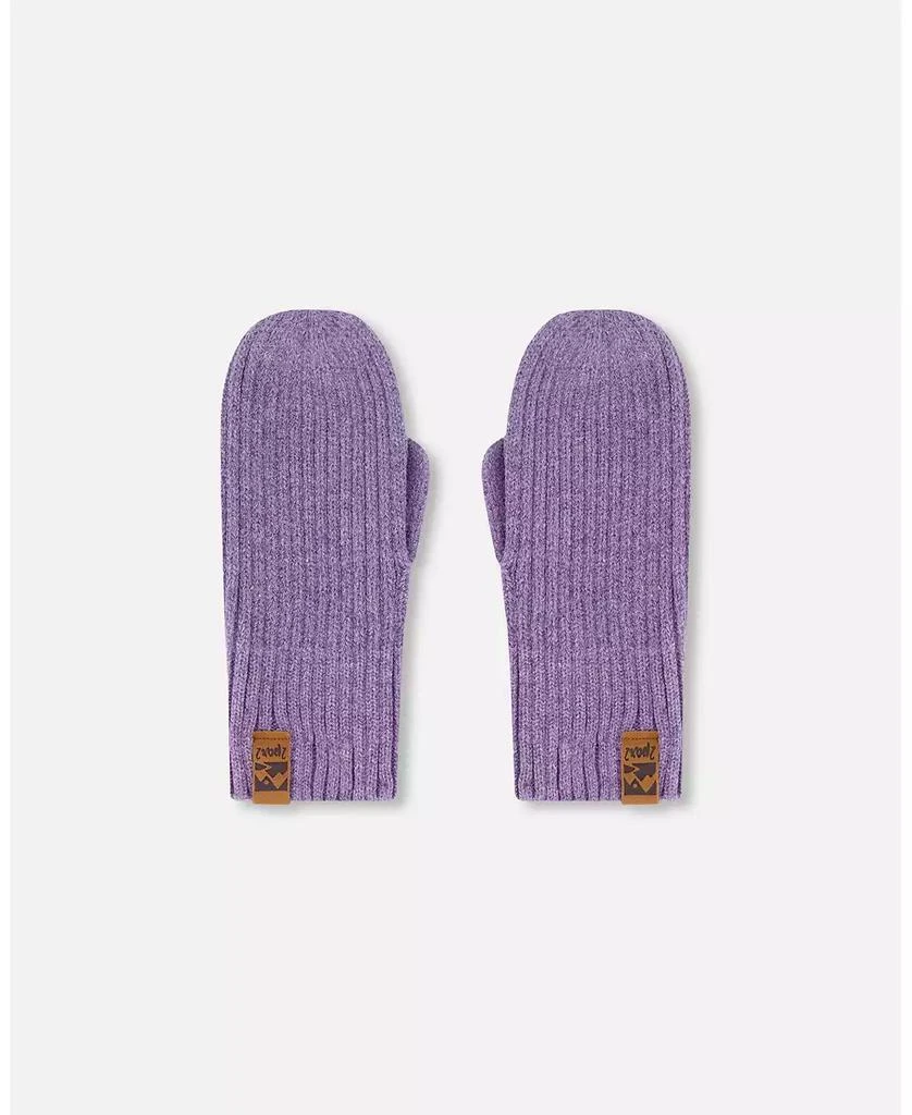 Deux par Deux Girl Ribbed Knit Mittens
