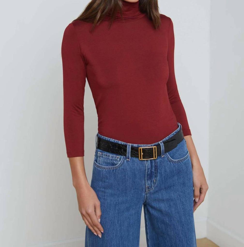 L'Agence L'Agence - Aja Turtleneck 3/4 Sleeve Top