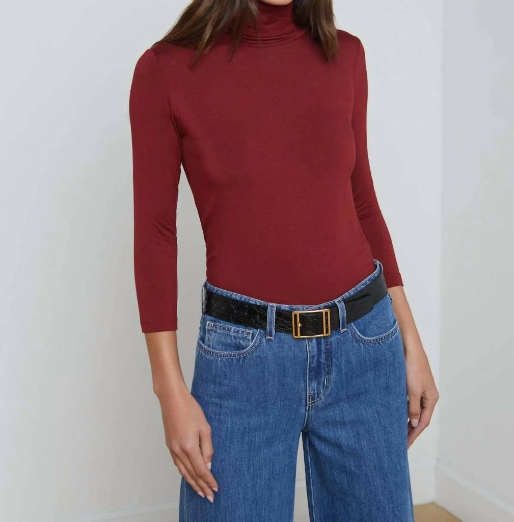 L'Agence L'Agence - Aja Turtleneck 3/4 Sleeve Top 1