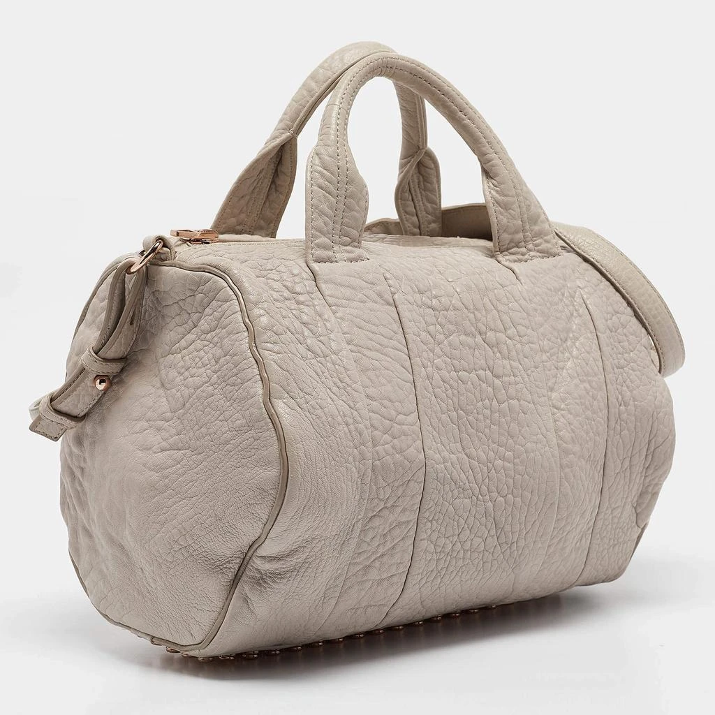 Alexander Wang Alexander Wang Light Grey Pebbled Leather Rocco Bag 3