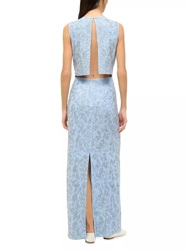 Staud Como Beaded Column Maxi Dress 4