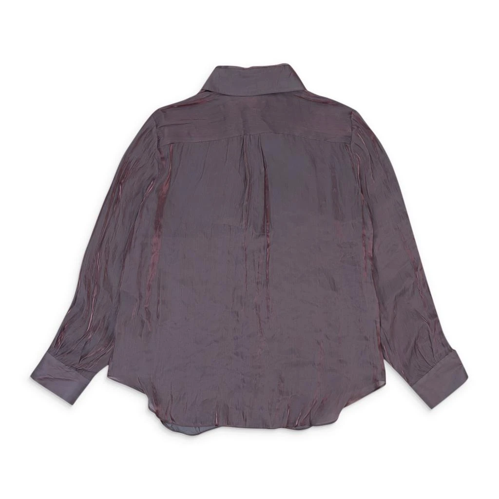 Callipygian CALLIPYGIAN IRIDESCENT MAROON BUTTON-UP 2