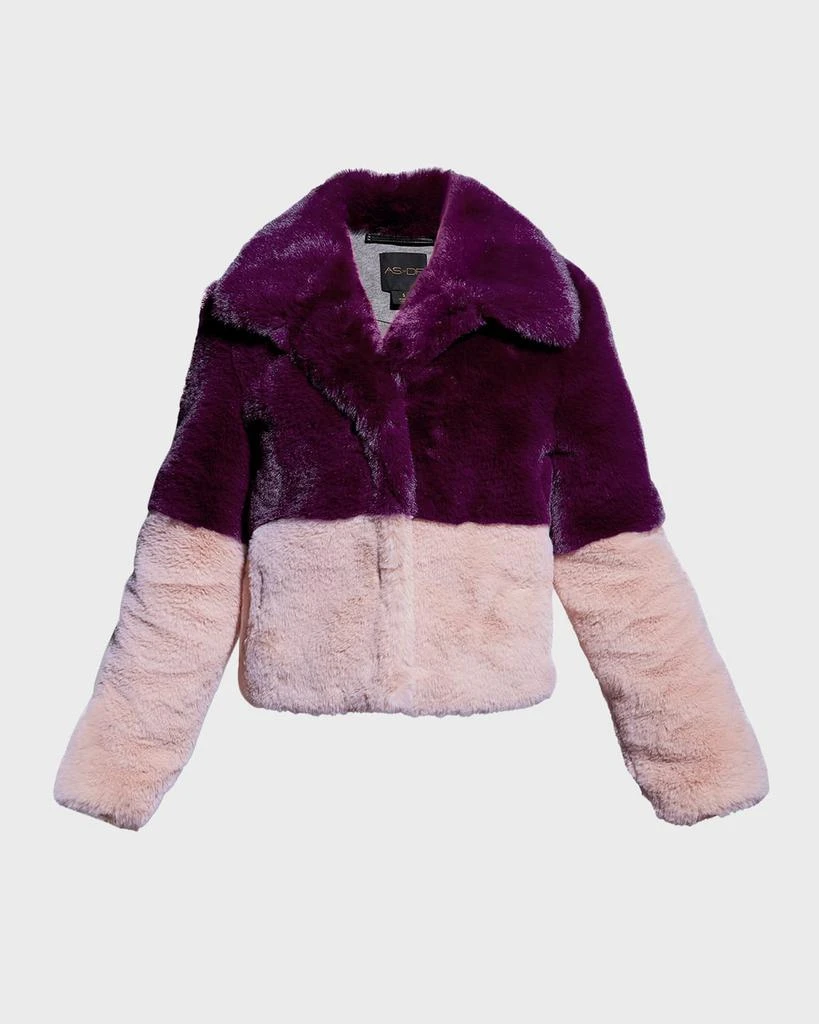 AS by DF Holden Two-Tone Faux Fur Chubby Coat 1