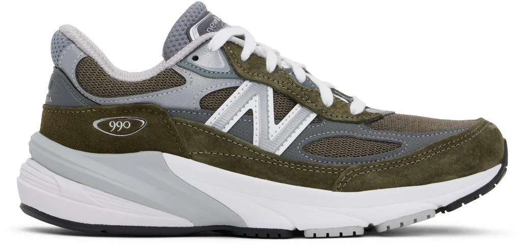 New Balance Green & Gray Made in USA 990v6 Sneakers 1
