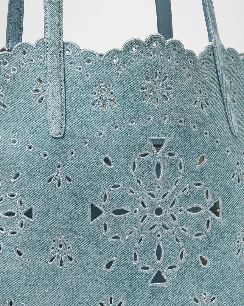 Kate Spade do it all perforated denim suede tote bag 5