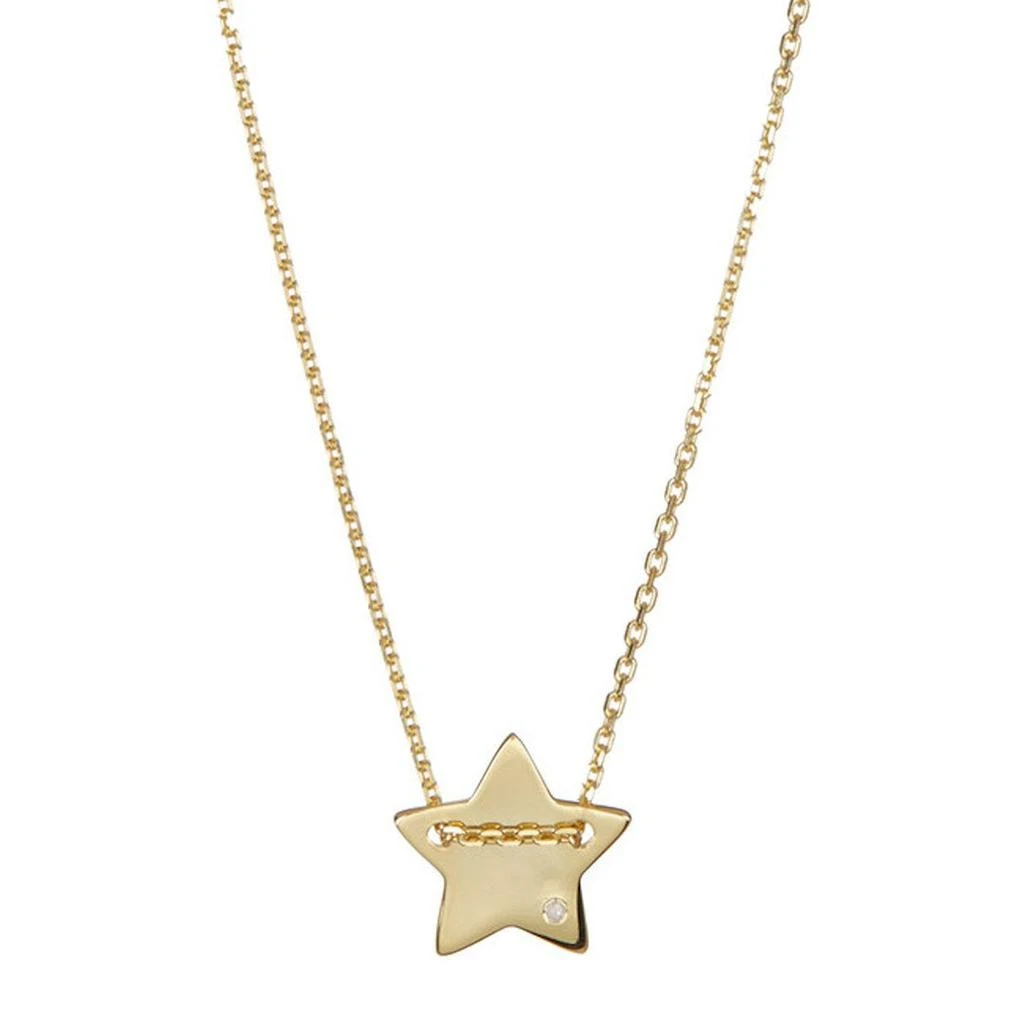 Adornia Adornia Star Pendant Necklace with Pave Diamond gold 1