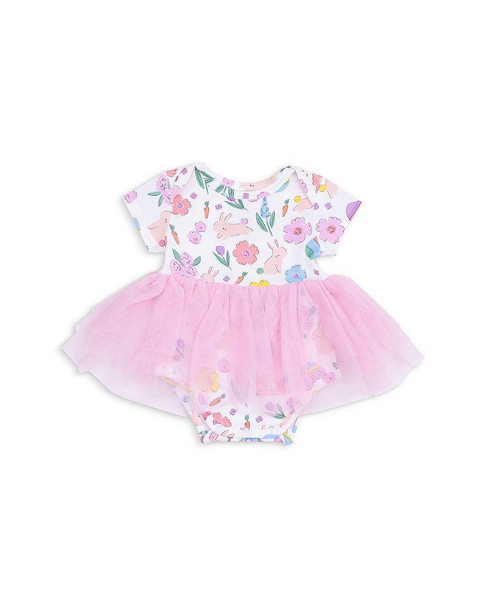 Angel Dear Girls' Bunnies Twirly Short Sleeved Tutu Bodysuit Dress - Baby