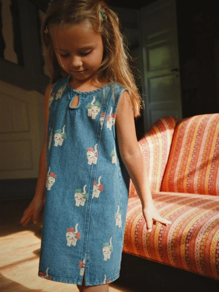 white christmas dresses Girls Denim Dress main image 1