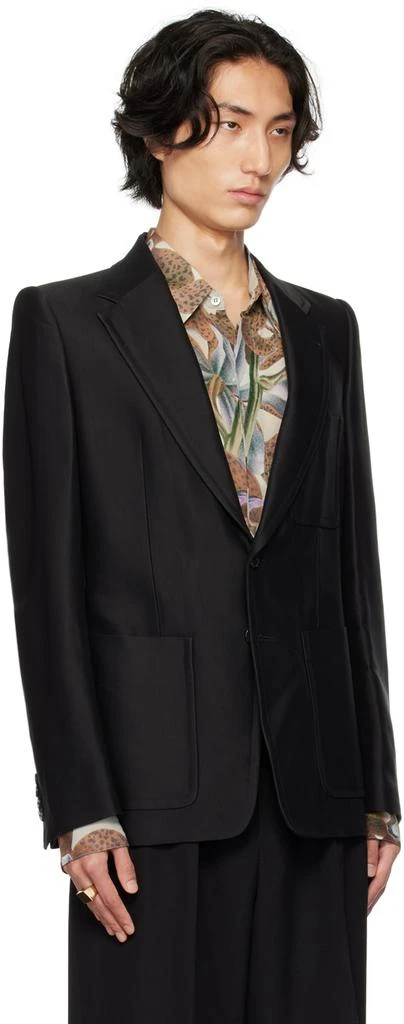 Dries Van Noten Black Patch Pocket Blazer 2