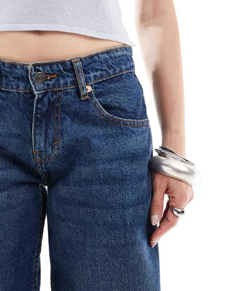 Motel Motel low rise roomy jean in mid indigo blue 5