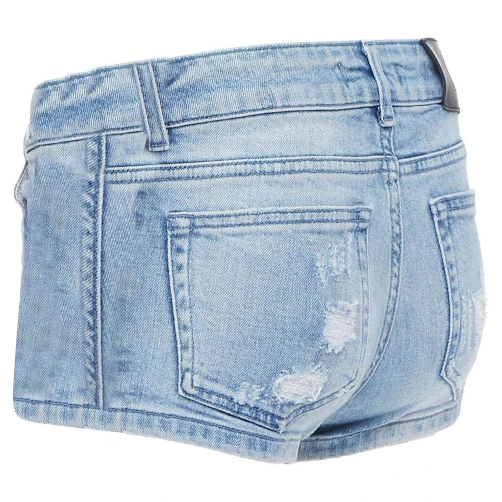 PIERRE BALMAIN Distressed Washed B Logo Charm Hot Shorts 6