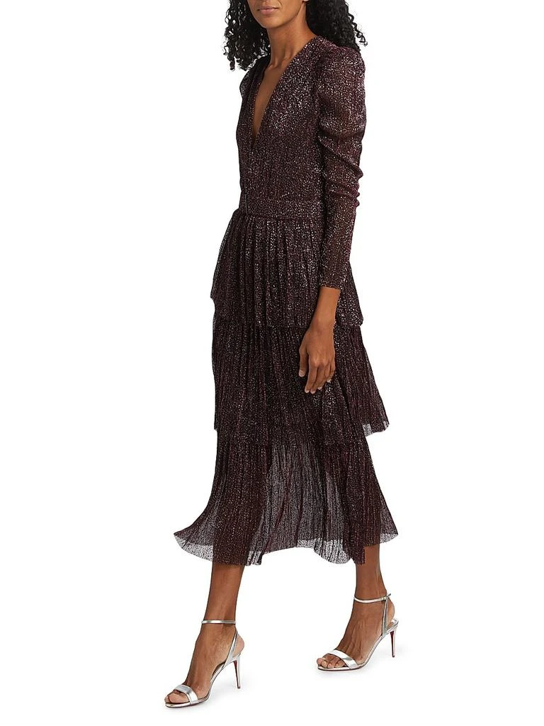 Sabina Musáyev Carry Tiered Belted Metallic Dress 2