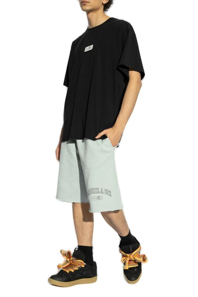 MM6 MM6 Maison Margiela Number Motif Distressed Shorts 4