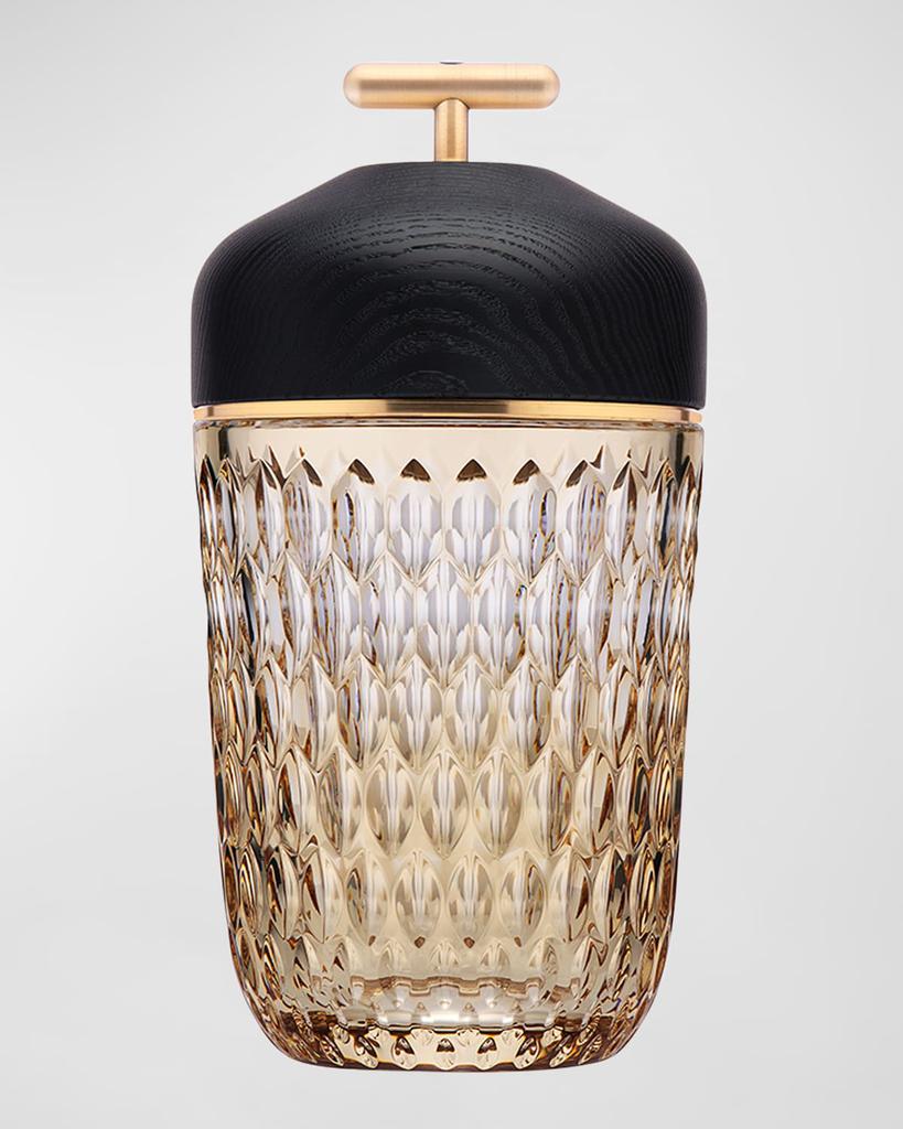 Saint Louis Folia Amber Crystal Portable Lantern