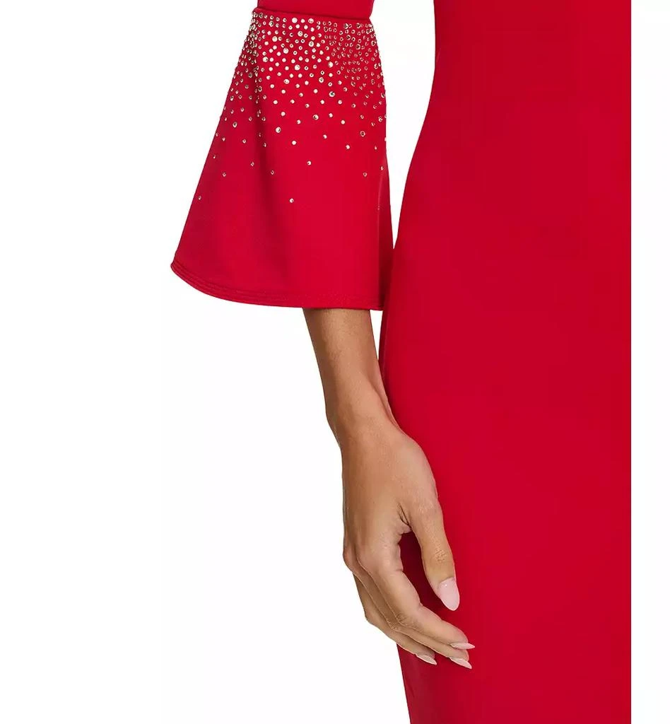 strapless open back dress Disco Damage Lace Mini Dress Red