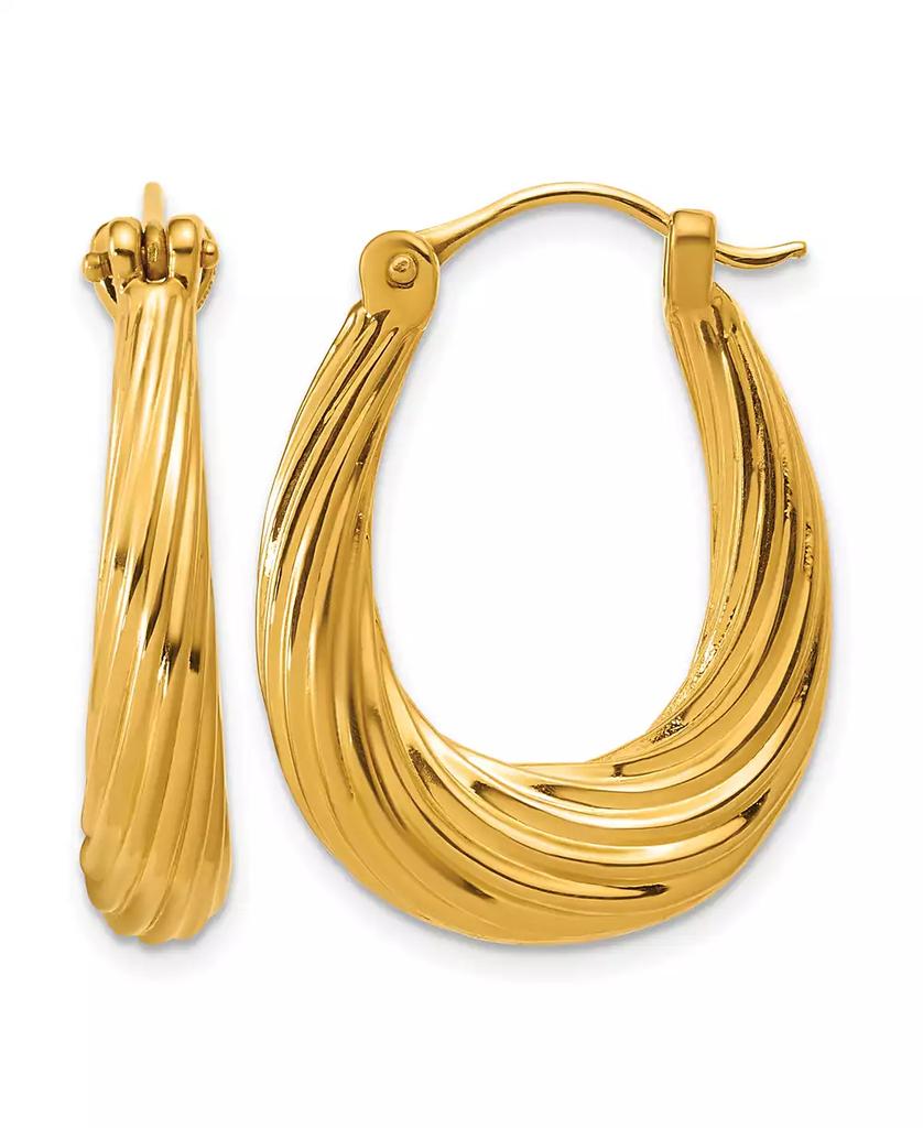 Macy's Twisted Hoop Earrings in 24k Yellow Gold