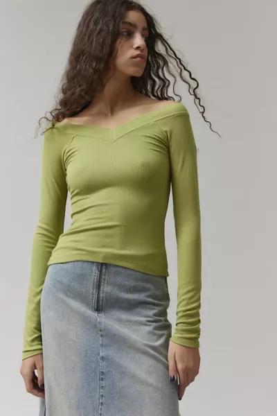 BDG BDG Shannen Off-The-Shoulder Long Sleeve Tee