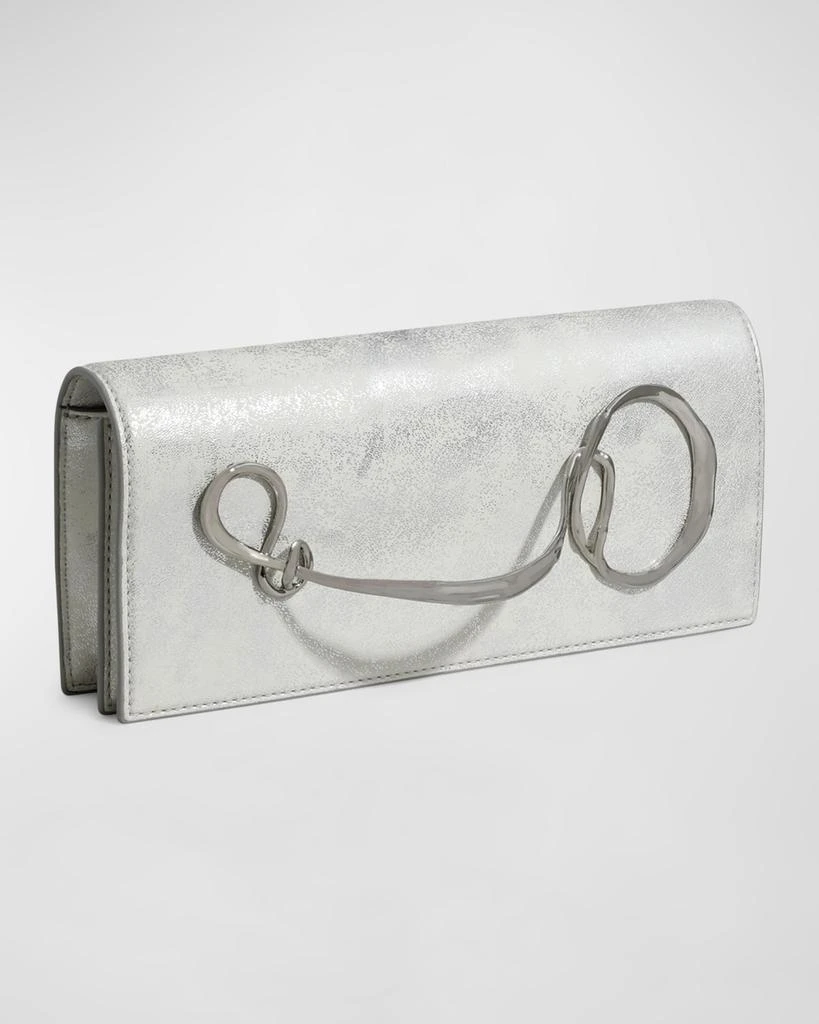 Alexis Bittar Twisted Metallic Leather Clutch Bag 5