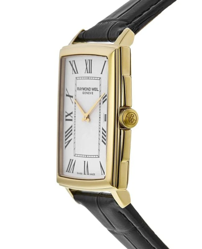 Raymond Weil Raymond Weil Toccata Classic Quartz White Dial Black Leather Strap Men's Watch 5425-PC-00300 3