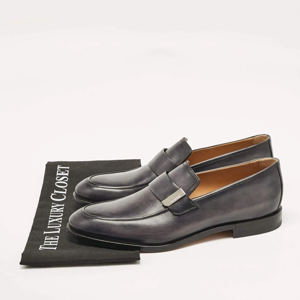 Berluti Berluti Grey Leather Penny Loafers Size 40.5 9