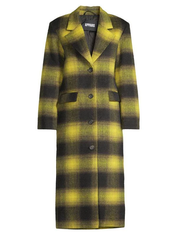 Apparis Alma Plaid Longline Coat 5