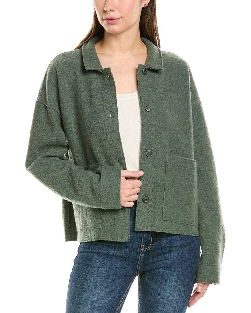 Eileen Fisher EILEEN FISHER Classic Collar Wool Jacket 1